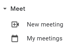 google meet in chat