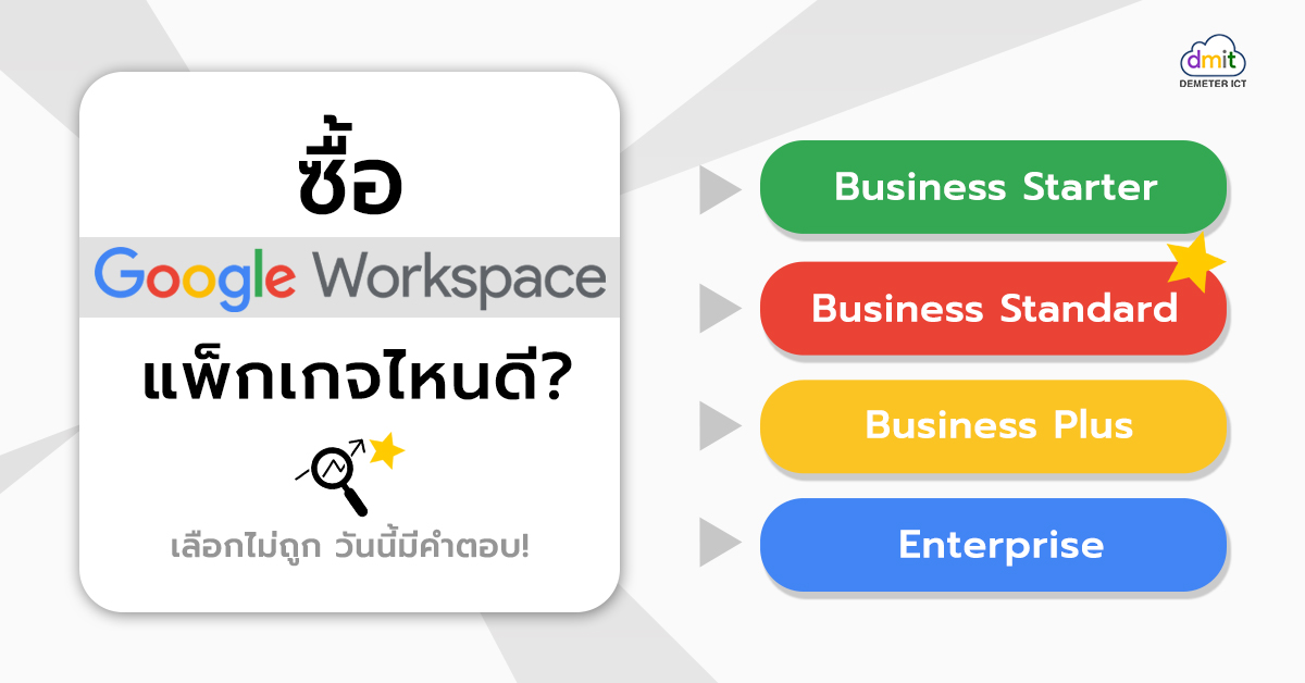 ซื้อ Google Workspace แพ็กเกจไหนดี? เลือกไม่ถูก วันนี้มีคำตอบ!