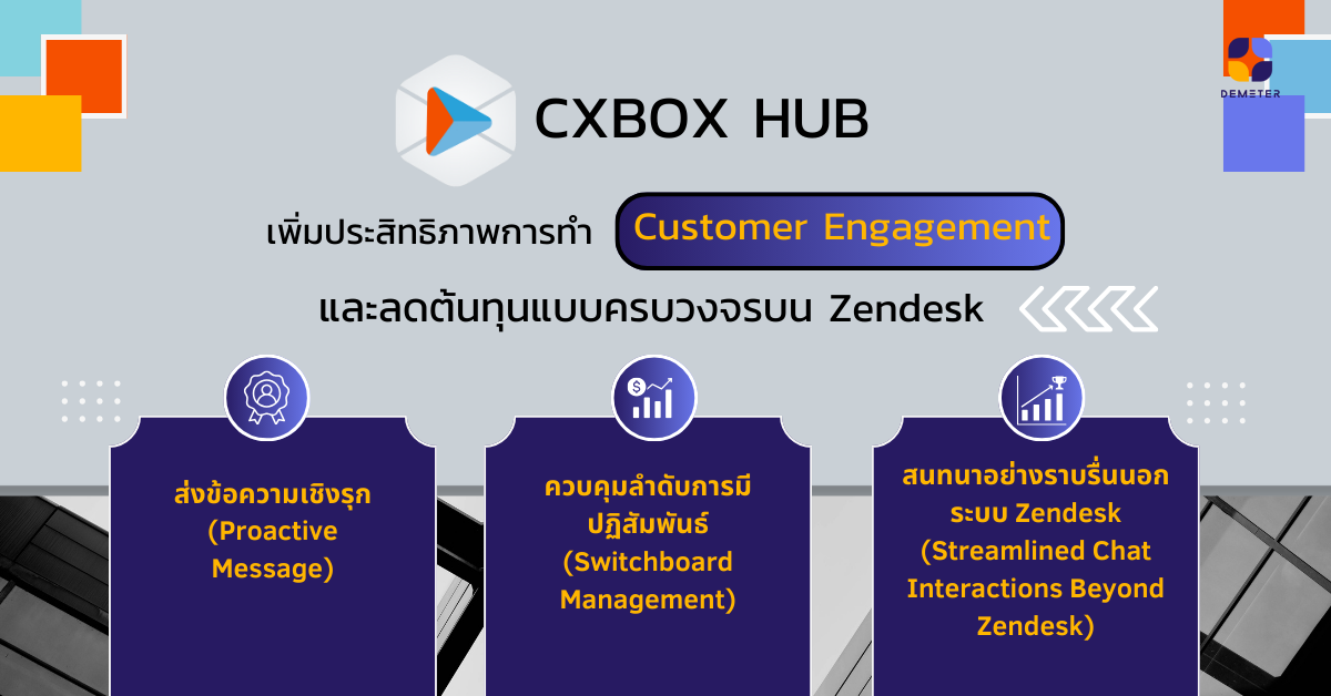 CXBOX HUB เพิ่มประสิทธิภาพการทำ Customer Engagement และลดต้นทุนแบบครบวงจรบน Zendesk